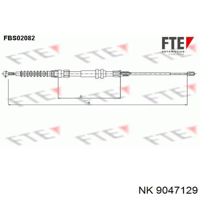 Задний трос ручника NK 9047129 цена, от 12.11 USD