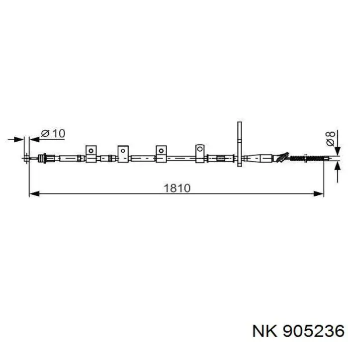 Купить 410123 Linex Задний правый трос ручника