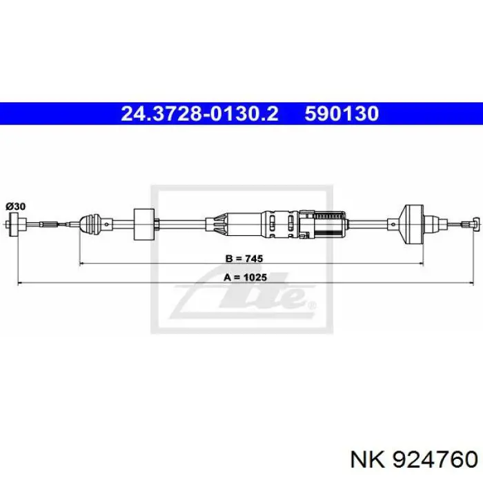 Купить 924760 NK Трос сцепления