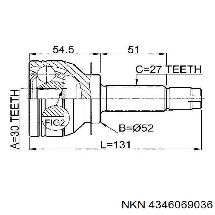 Купить 4346069036 Toyota Приводы передних колес