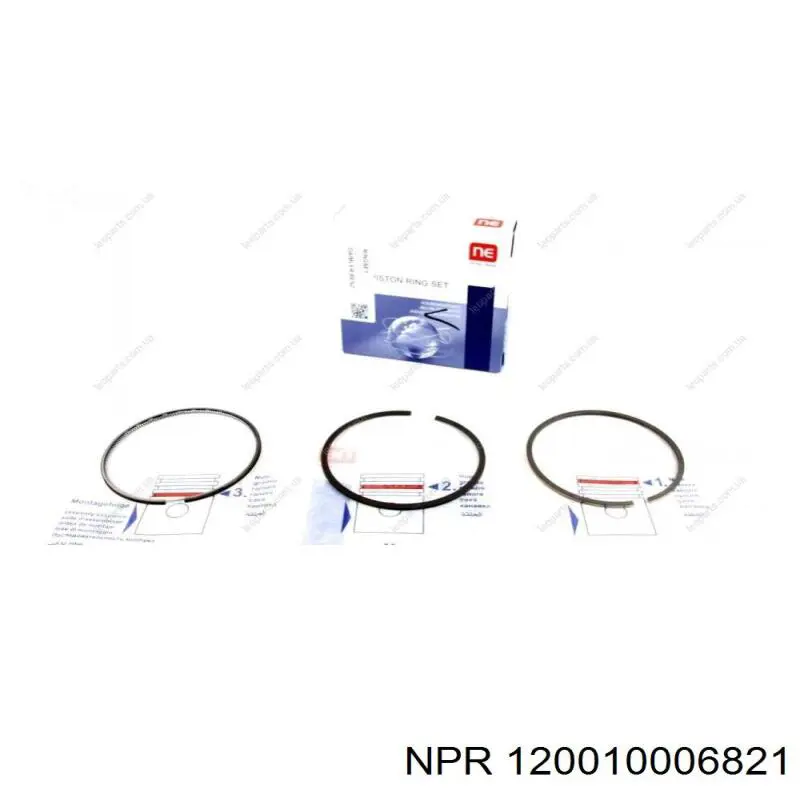 9127450 NE/NPR кольца поршневые на 1 цилиндр, 2-й ремонт (+0,50)