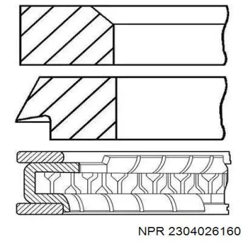 Кольца поршневые 2304026160 Chrysler