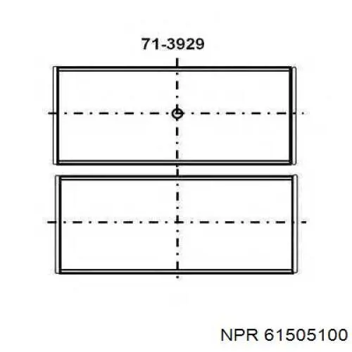61505100 NE/NPR вкладыши коленвала шатунные, комплект, стандарт (std)