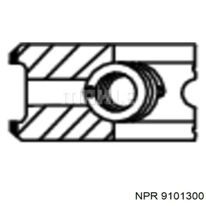 Juego de aros de pistón para 1 cilindro, cota de reparación +0,25 mm 9101300 NE/NPR