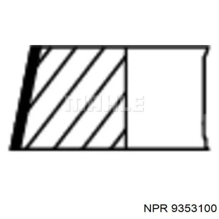 9353100 NE/NPR кольца поршневые на 1 цилиндр, std.