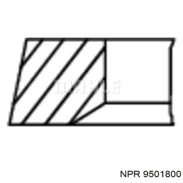 9501800 NE/NPR кольца поршневые на 1 цилиндр, std.