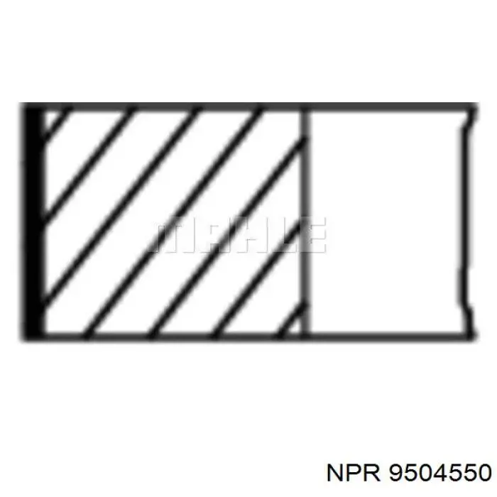 9504550 NE/NPR кольца поршневые на 1 цилиндр, 2-й ремонт (+0,50)
