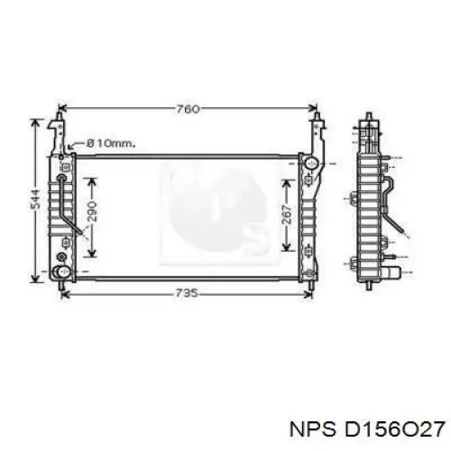 Радиатор D156O27 NPS