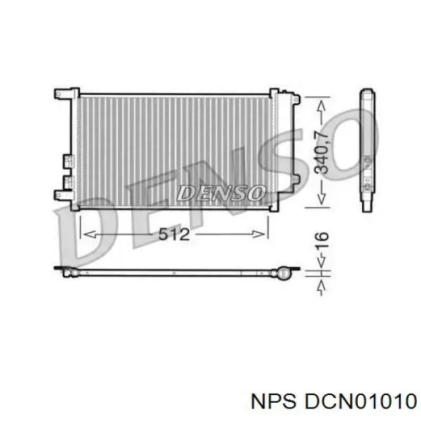 Радиатор кондиционера DCN01010 NPS