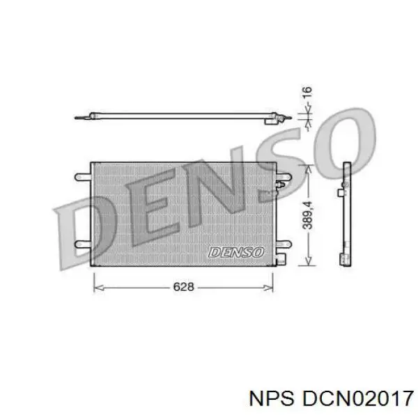 Радиатор кондиционера DCN02017 NPS