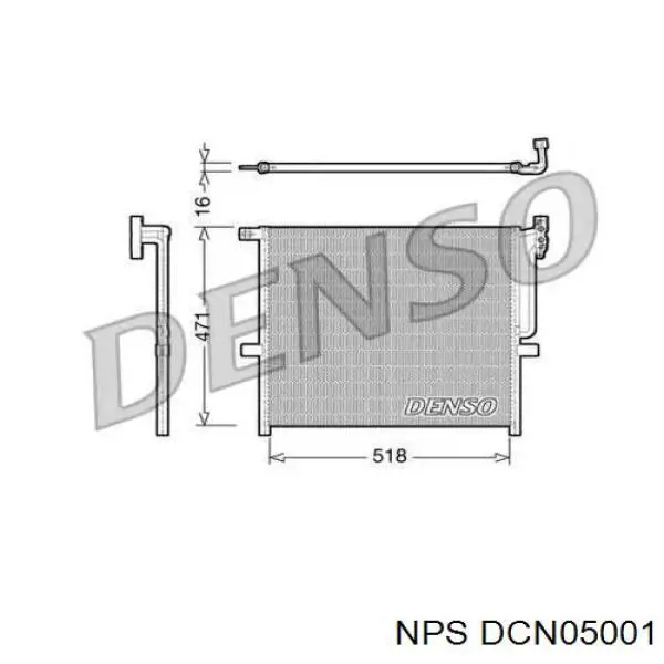 Радиатор кондиционера DCN05001 NPS