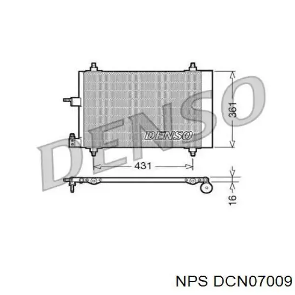 Радиатор кондиционера DCN07009 NPS