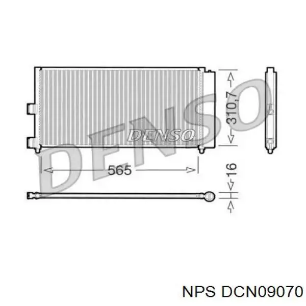 Радиатор кондиционера DCN09070 NPS