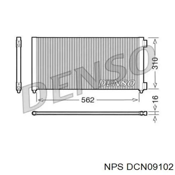 Радиатор кондиционера DCN09102 NPS