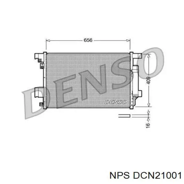 Radiador de aparelho de ar condicionado 0330160015 Depo/Loro