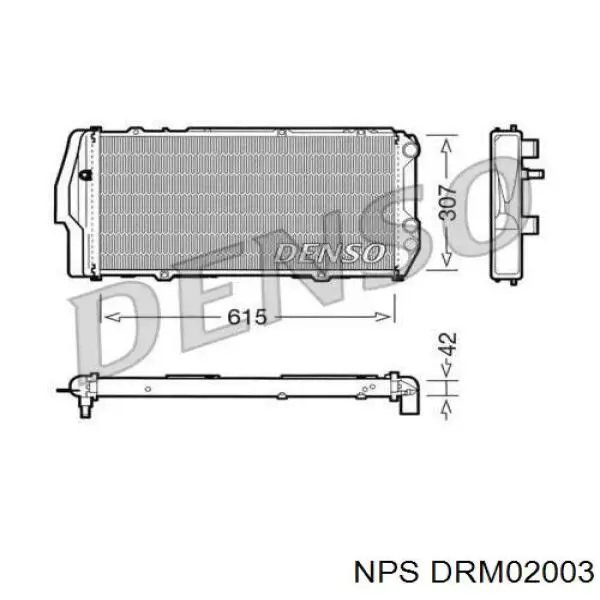 Radiador refrigeración del motor DRM02003 NPS