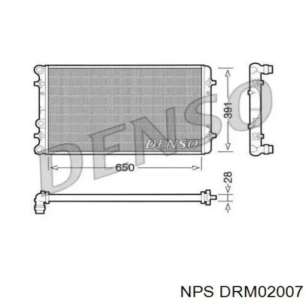 Radiador refrigeración del motor DRM02007 NPS