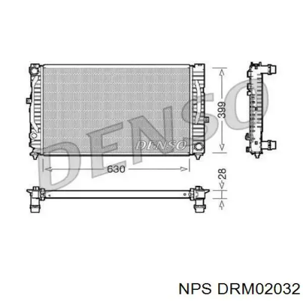 Radiador refrigeración del motor DRM02032 NPS