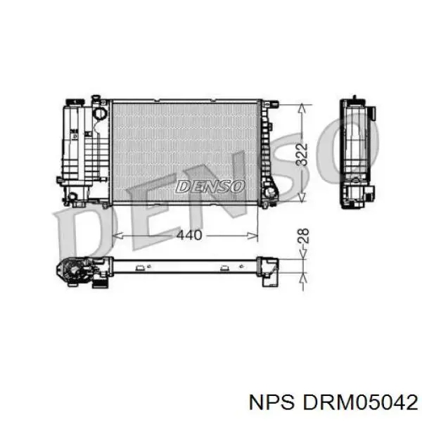Radiador refrigeración del motor DRM05042 NPS