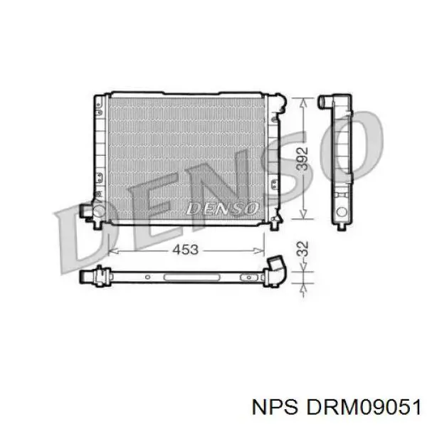 Radiador refrigeración del motor DRM09051 NPS