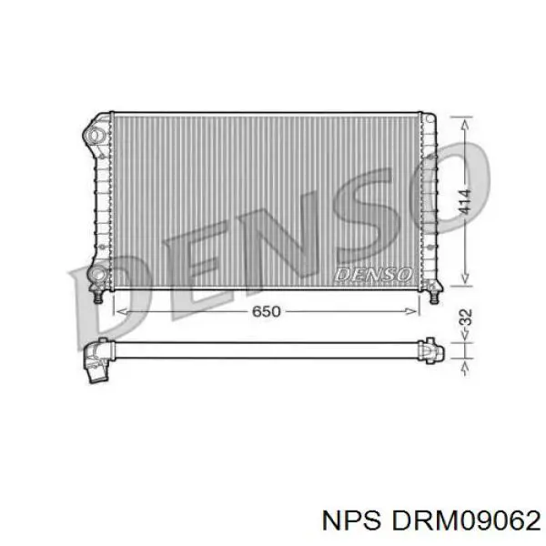 Radiador refrigeración del motor DRM09062 NPS