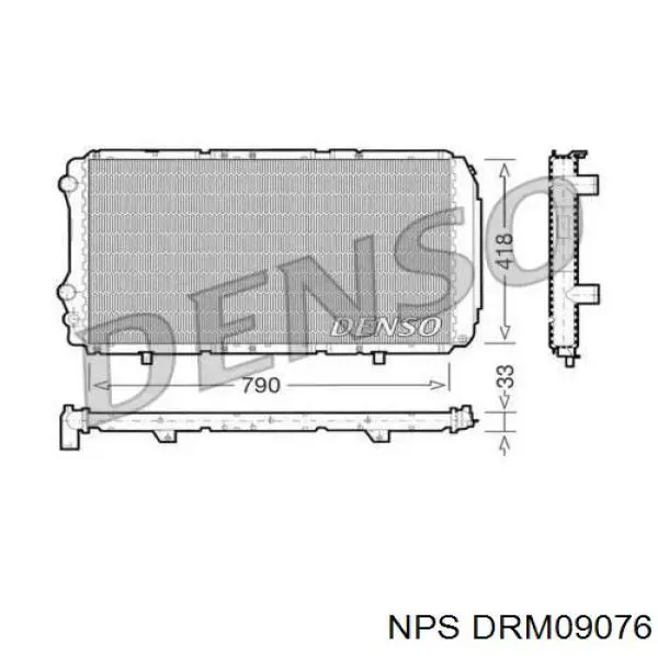 Radiador refrigeración del motor DRM09076 NPS