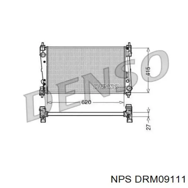 Radiador refrigeración del motor DRM09111 NPS