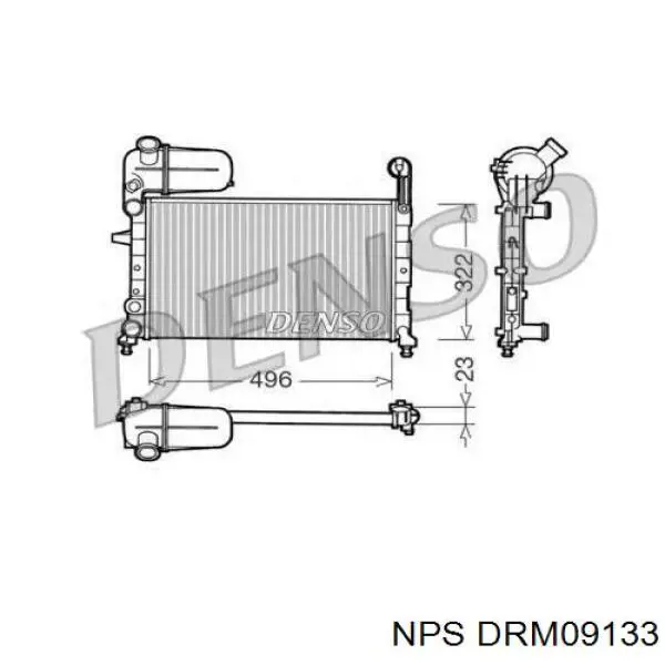 Radiador refrigeración del motor DRM09133 NPS