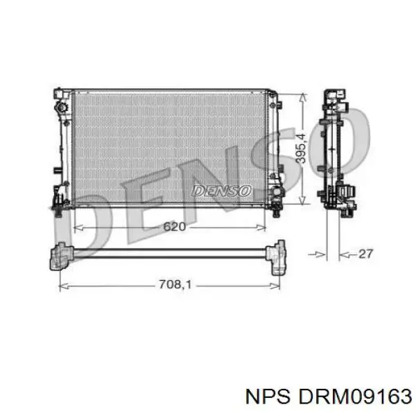 Radiador refrigeración del motor DRM09163 NPS