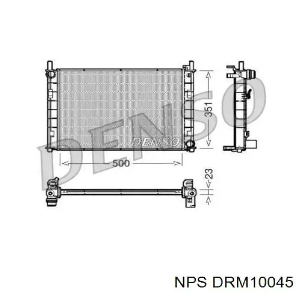 Radiador refrigeración del motor DRM10045 NPS