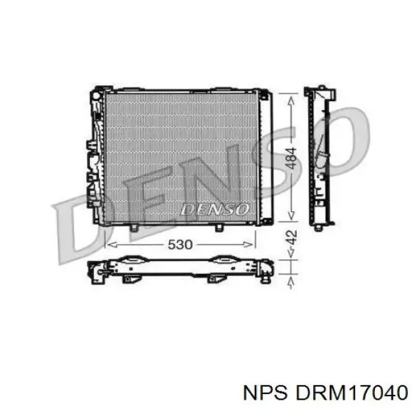 Radiador refrigeración del motor DRM17040 NPS