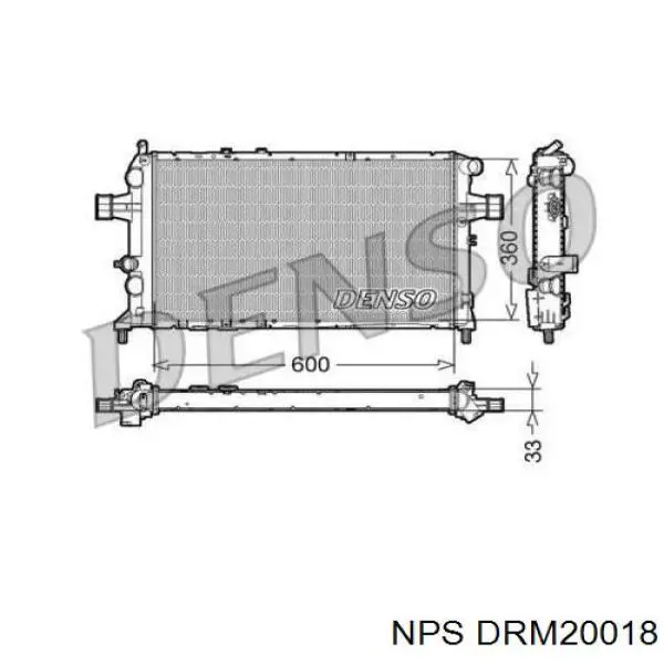Radiador refrigeración del motor DRM20018 NPS