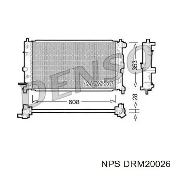Radiador refrigeración del motor DRM20026 NPS