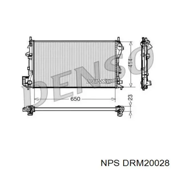 Radiador refrigeración del motor DRM20028 NPS