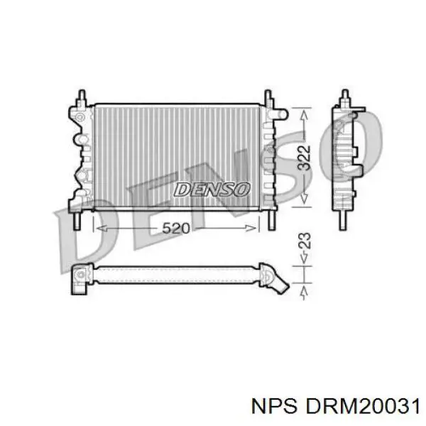 Radiador refrigeración del motor DRM20031 NPS