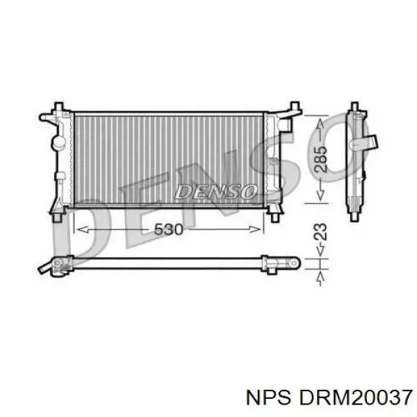 Radiador refrigeración del motor DRM20037 NPS