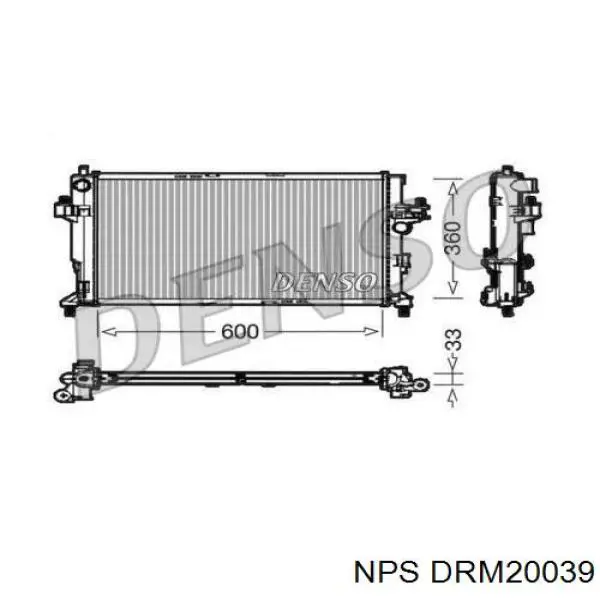 Radiador refrigeración del motor DRM20039 NPS