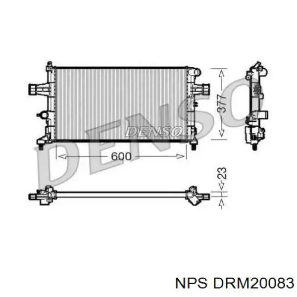 Radiador refrigeración del motor DRM20083 NPS