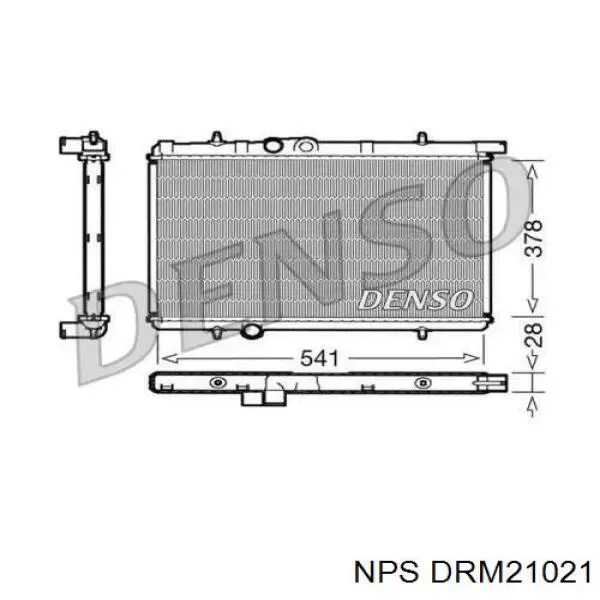 Radiador refrigeración del motor DRM21021 NPS