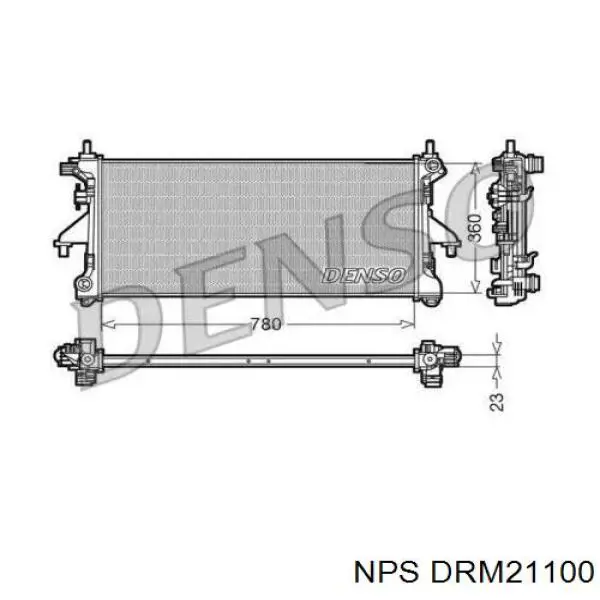 Radiador refrigeración del motor DRM21100 NPS