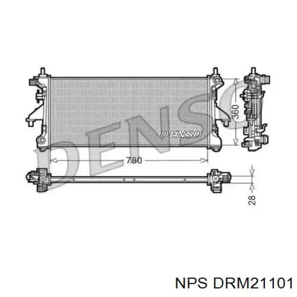 Radiador refrigeración del motor DRM21101 NPS