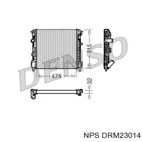 Radiador refrigeración del motor DRM23014 NPS