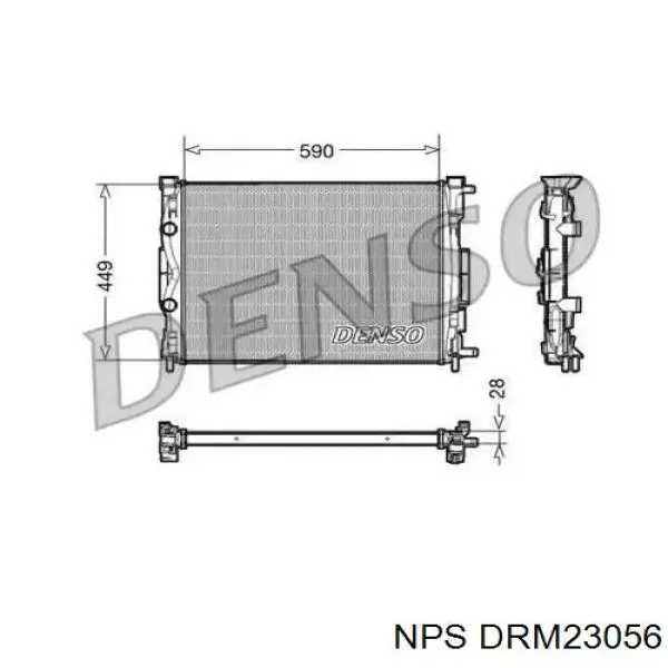 Radiador refrigeración del motor DRM23056 NPS