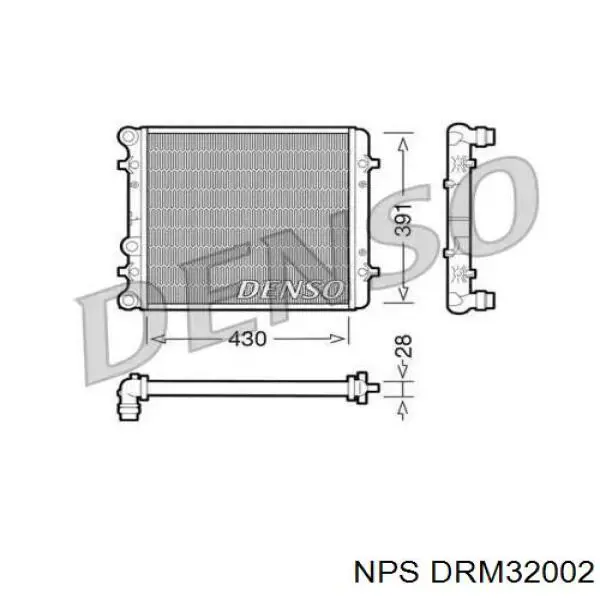 Radiador refrigeración del motor DRM32002 NPS