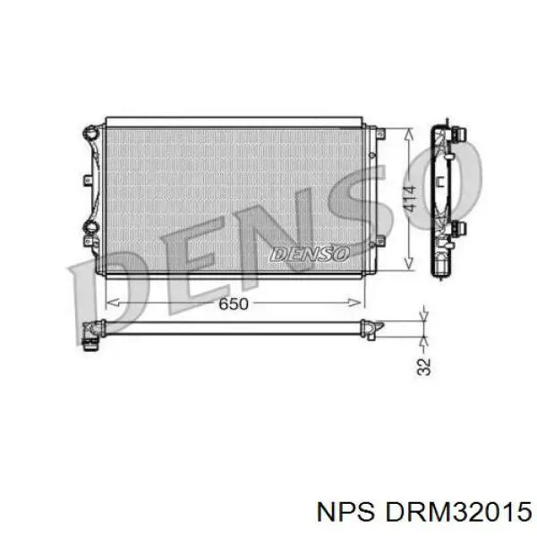 Радиатор охлаждения двигателя дополнительный DRM32015 NPS