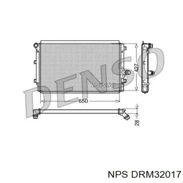 Radiador refrigeración del motor DRM32017 NPS