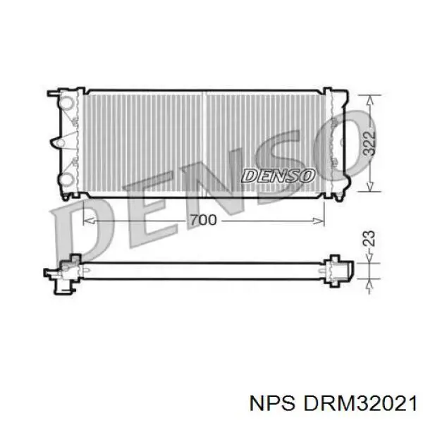 Radiador refrigeración del motor DRM32021 NPS