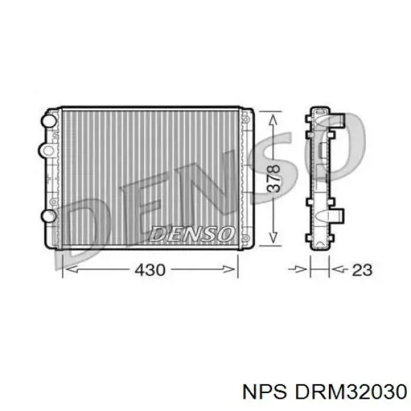 Radiador refrigeración del motor DRM32030 NPS