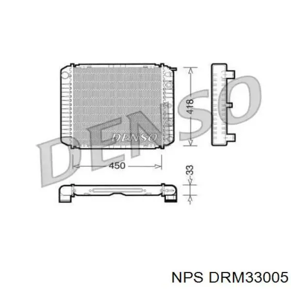 Radiador refrigeración del motor DRM33005 NPS