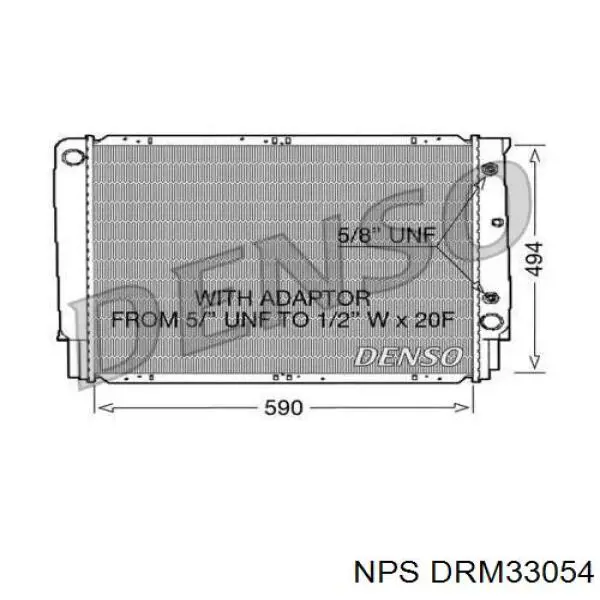 Radiador refrigeración del motor DRM33054 NPS